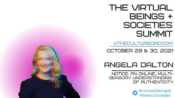 Angela Dalton at Virtual Beings Summit 2021