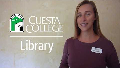 Welcome to Cuesta Library!