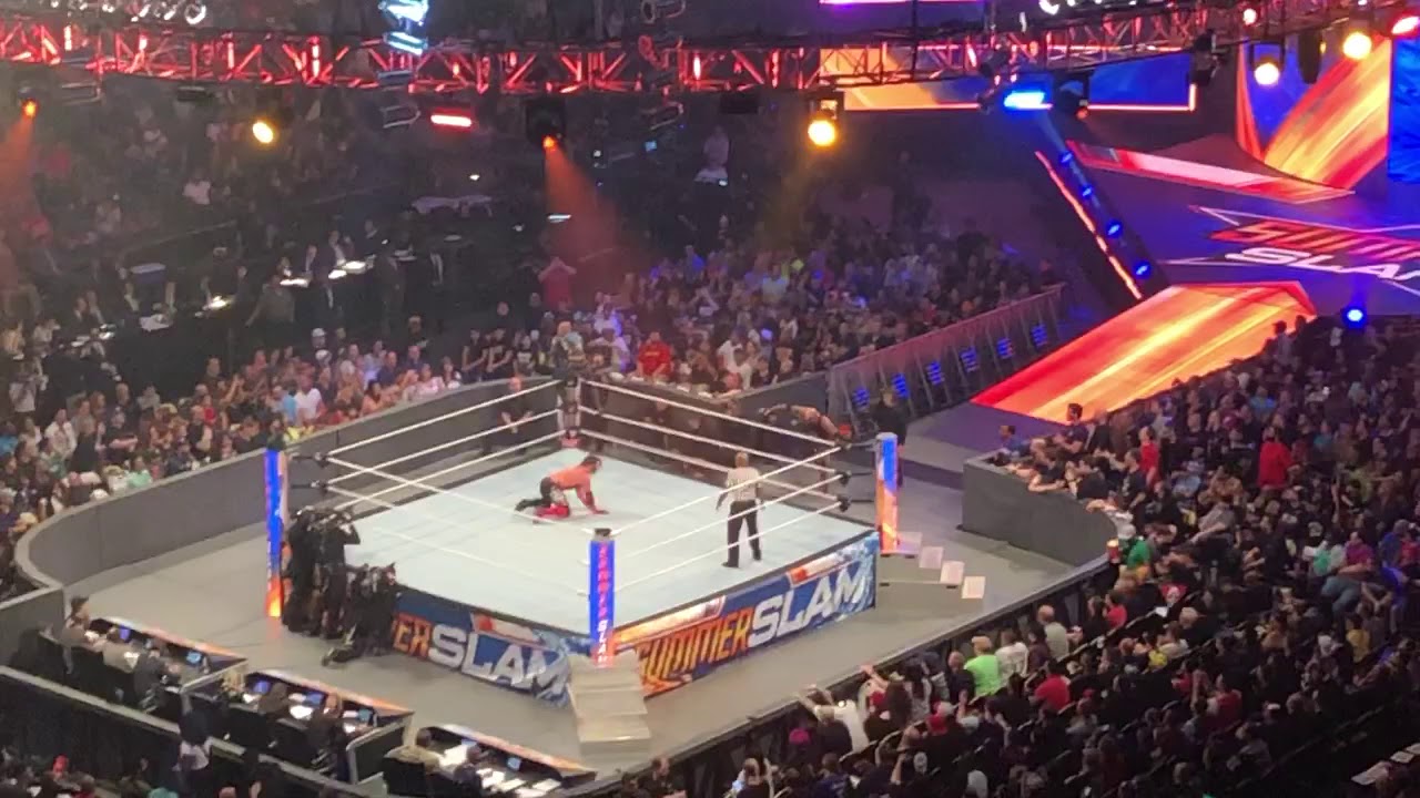 AJ STYLES Catches RICOCHET In A Mid-Air Styles Clash For The Win ...