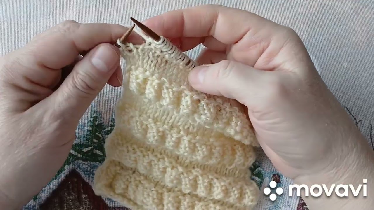 Узор для шапок и не только! Красивый и простой! Легко запомнить и вязать! 