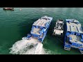 Cotaijet austal 475m mv the plaza leaves hong kong ymt anchorage to shipyard