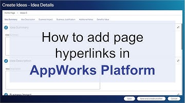 How to add page hyperlinks | OpenText AppWorks Platform