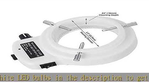 AmScope LED-144W-ZK White Adjustable 144 LED Ring Light Illuminator for Stereo Microscope & Camera