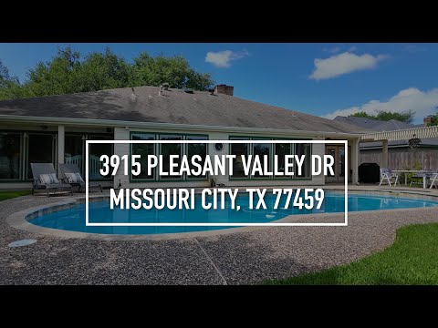 3915 Pleasant Valley Drive, Missouri City, TX home video tour