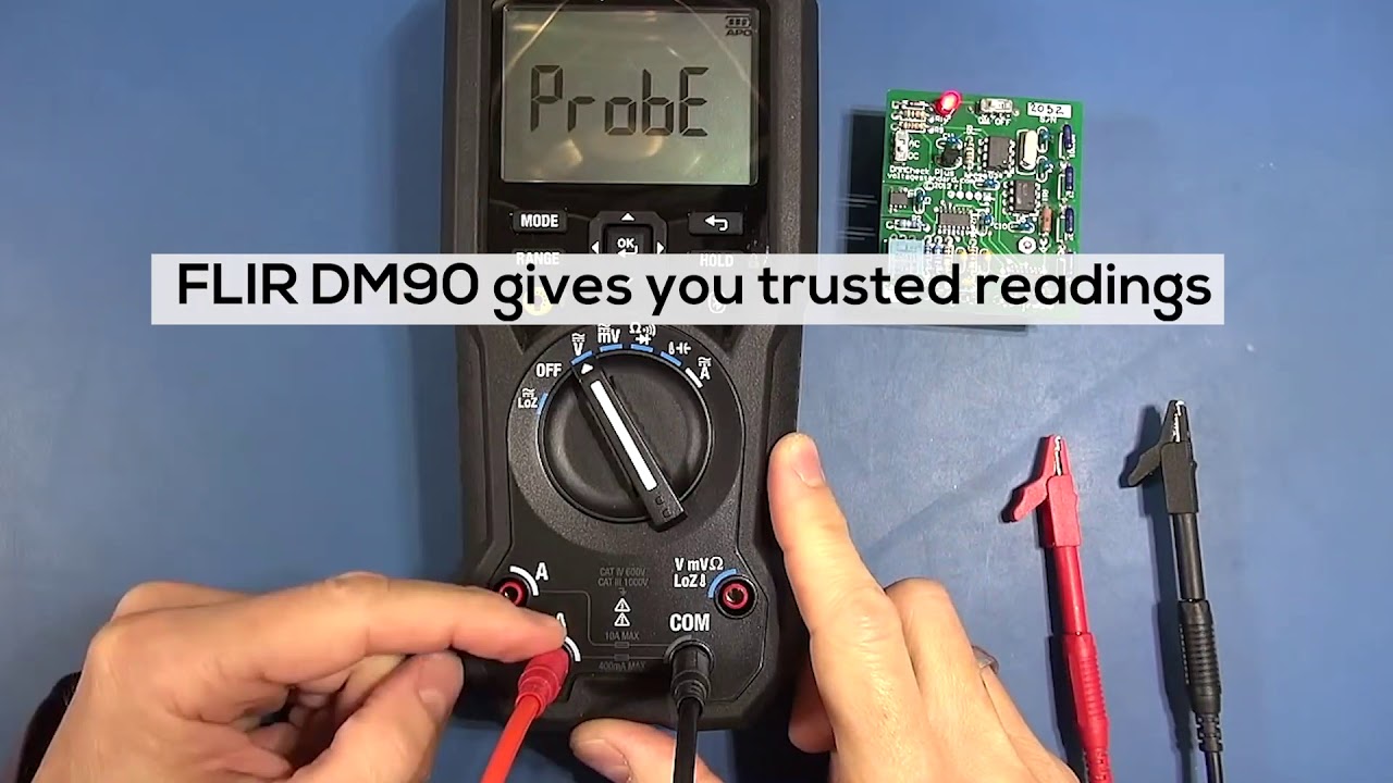 FLIR DM90 TRMS Multimeter with Type K Temp