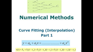Lecture 16:  Curve fitting (Interpolation) - Part 1