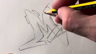 Como dibujar graffiti letra M #graffiti