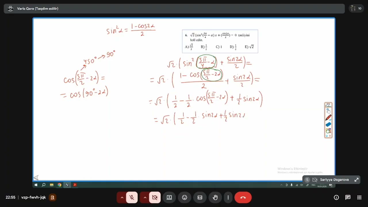 28 Aprel Buraxılış İmtahanı 2019 (Riyaziyyat)