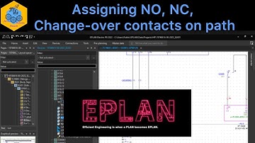 EPLAN Electric P8: Assigning NO/NC/Change-over contact on path [Relays] #eplan #eplanp8 #electrical