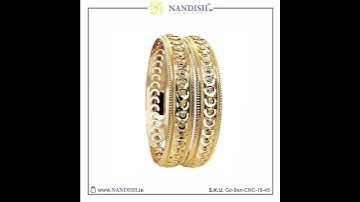 Gold CNC Kangan Design | CNC Bangles | Nandish Jewellers #8