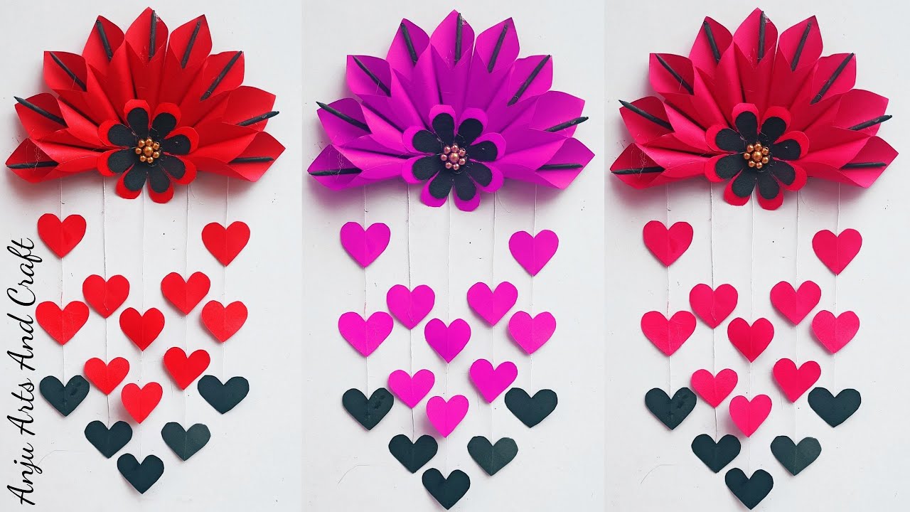 a4 Nirmana/biththi sarasili nirmana/paper flower wall decor/paper wall ...