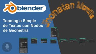 Topología Simple de Textos con Nodos de Geometría en Blender