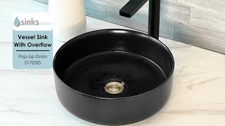 Pop-Up Vessel Sink Drains Set without Overflow by Stylish® D-703 Pop-Up Vessel Sink Drains Set without Overflow by Stylish® D-703