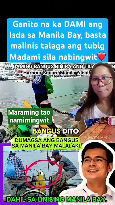 maraming tao namimingwit sa Manila Bay #shortvideo #remix #trending #manilabay #iskomoreno #fprrd