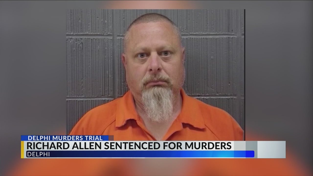 Richard Allen sentenced to 130 years for Delphi murders - YouTube