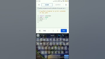 python program to print calendar of any year. #shorts #shortvideo #viral #python