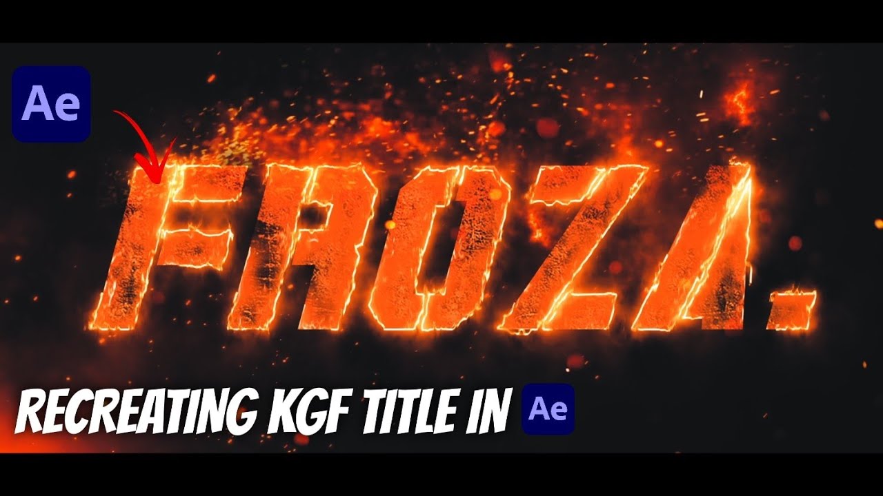 KGF Chapter 2 | How to Create Movie Titles | After Effects Tutorial | @FrozaOfficials
