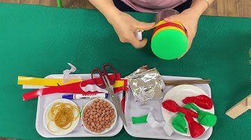 Làm đồ dùng âm nhạc từ nguyên vật liệu có sẵn ( khối MGN- tháng 4)