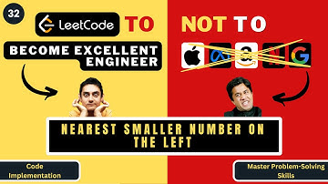 Nearest Smaller Number on the Left | Code Implementation | Stack Problem | Progression90