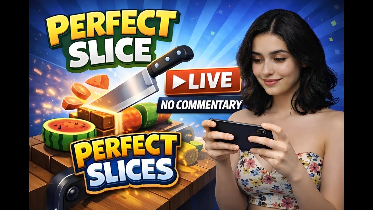 🔴 LIVE | 🔪 Perfect Slice Game LIVE | Satisfying Cutting 🔥 Relaxing Gameplay Hindi | New Player | T31