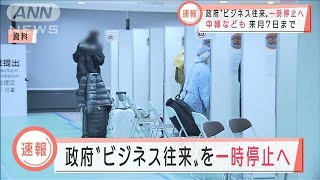 ビジネス関係者往来を一時停止へ　政府方針固める(2021年1月13日)