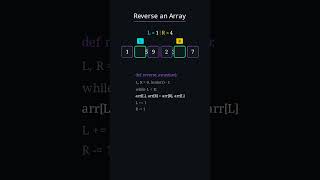 Reverse an Array #animation #learning #dsa
