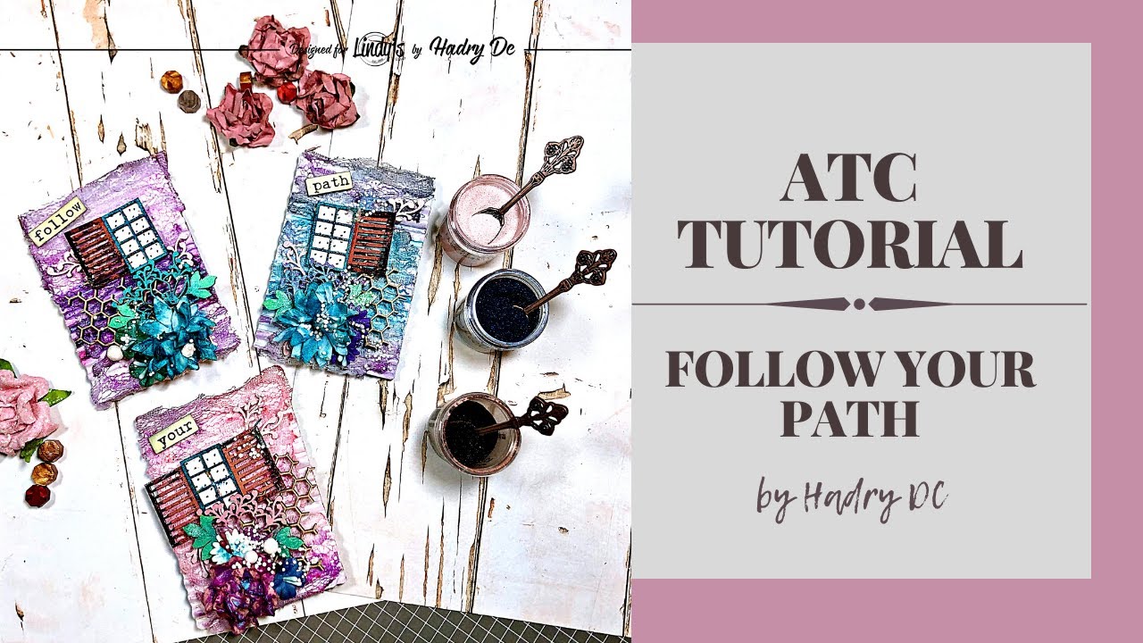 MIXED MEDIA ATC - TUTORIAL WITH LINDY´S - YouTube