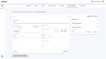How to calculate residual values in Aprao