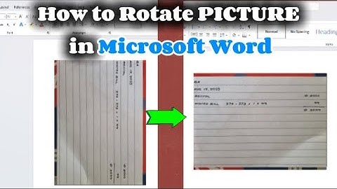 HOW TO ROTATE PICTURE OR IMAGES IN WORD/UPDATED 2025