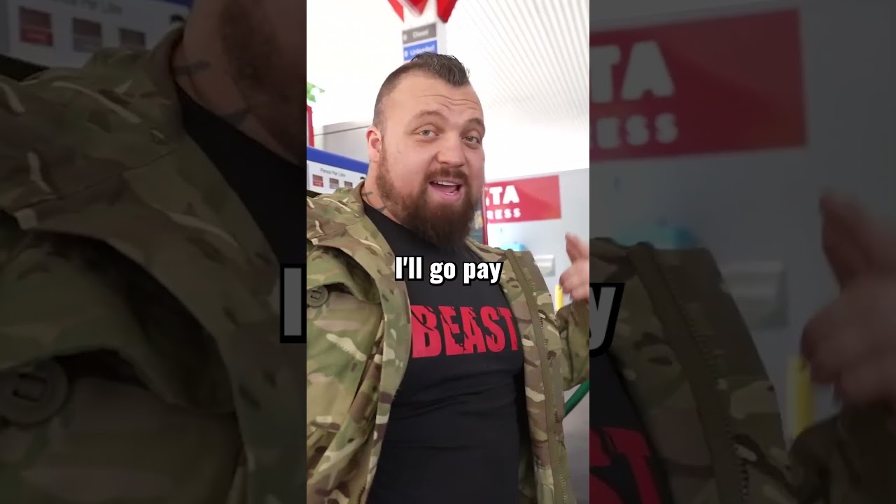 Eddie Hall Fills his tank up with fuel 