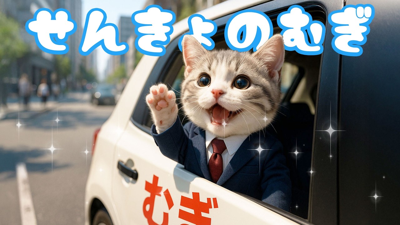 【社畜ねこのむぎ】むぎ総理にゃ!? むぎの選挙の一日に密着🐱🗳️