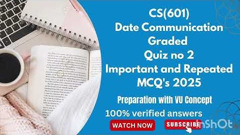 CS(601) Quiz no 2 2025/ Midterm Preparation VU Fall 2025.