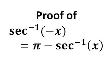 sec^-1(-x) = pi - sec^-1(x) | arcsec(-x) = pi - arcsec x