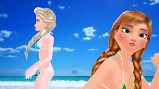 Elsa Y Ana Frozen Bikini Dadada Funny السا مضحك جدا تغني