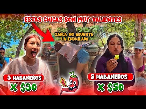 CARMENCITA NO LE TIENE MIEDO A NADA. Se comerá 5 chiles habaneros por $50🌶️ Zarca se ha puesto mal