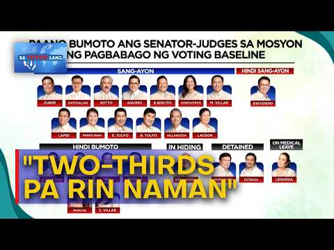 Kapunan: Two-thirds pa rin naman ang voting threshold