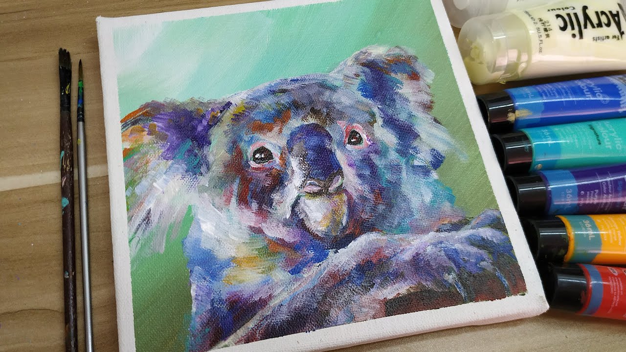 Relaxing acrylic painting 69/ Easy art / step by step /How to paint a