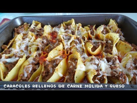 Video: Conchas De Pasta Rellenas Con Carne Picada, Queso: Recetas Paso A Paso Con Fotos Para Cocinar Fácilmente