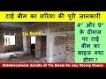 Reinforcement details of Tie Beam for any Storey House | Size of Tie Beam | टाई बीम का सरिया