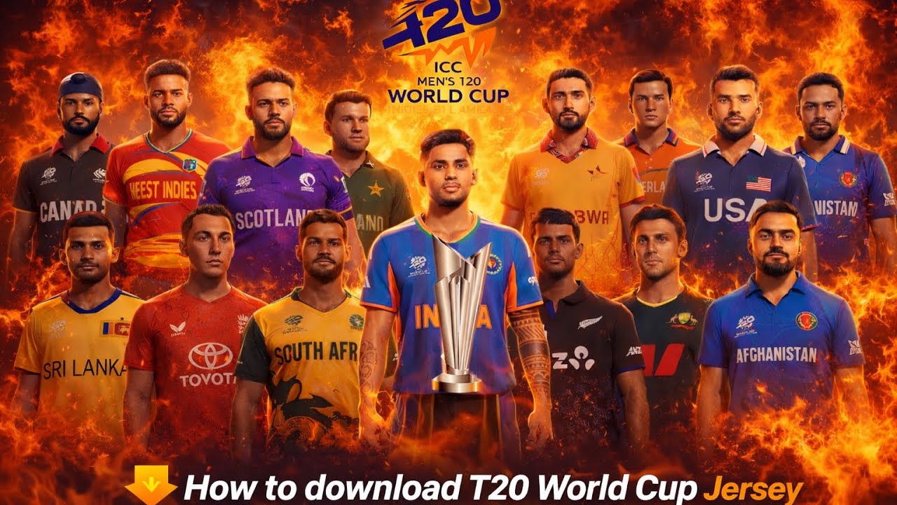 How to download T20 world Cup 2026 Latest Jersey for All Teams in Cricket 26