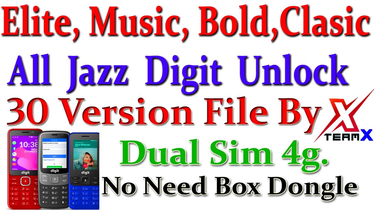 How to Unlock Jazz digit Elitev4 MusicR4 Boldv4 Clasicv5 And  All Version