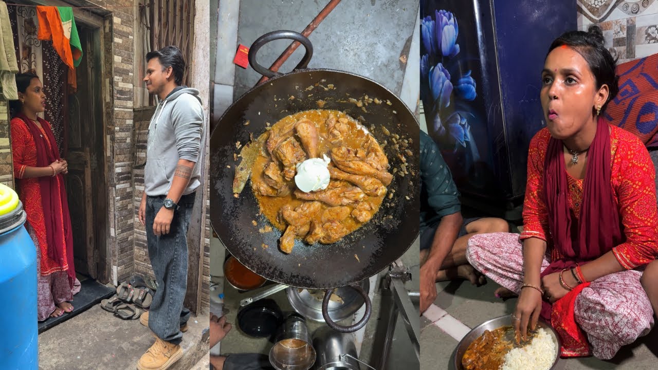 Ek didi ke ghar gaya chicken banane 😍   #challenge #food #chickendishes #eating #cooking 