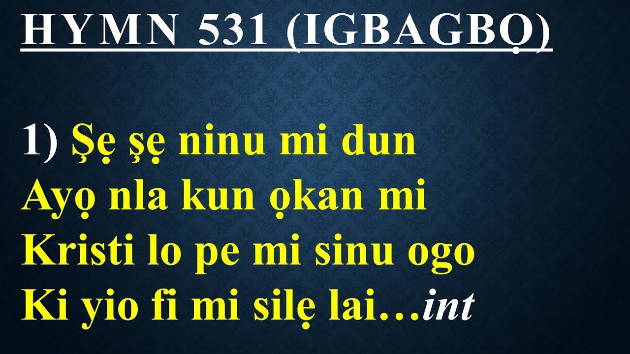 CCC Hymn 531 (Sese ninu mi dun) Celestial Church of Christ, Redemption Parish