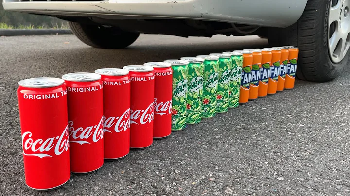 EXPERIMENT: Car vs Coca Cola, Fanta, Mirinda Balloons   Crushing Crunchy & Soft Things by Car!