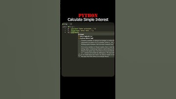 How to Calculate Simple Interest in Python Language | #shorts #python #program