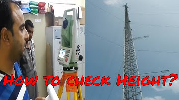 How to calculate height of inaccessible points using Thedolight or Total Station in Urdu/Hindi