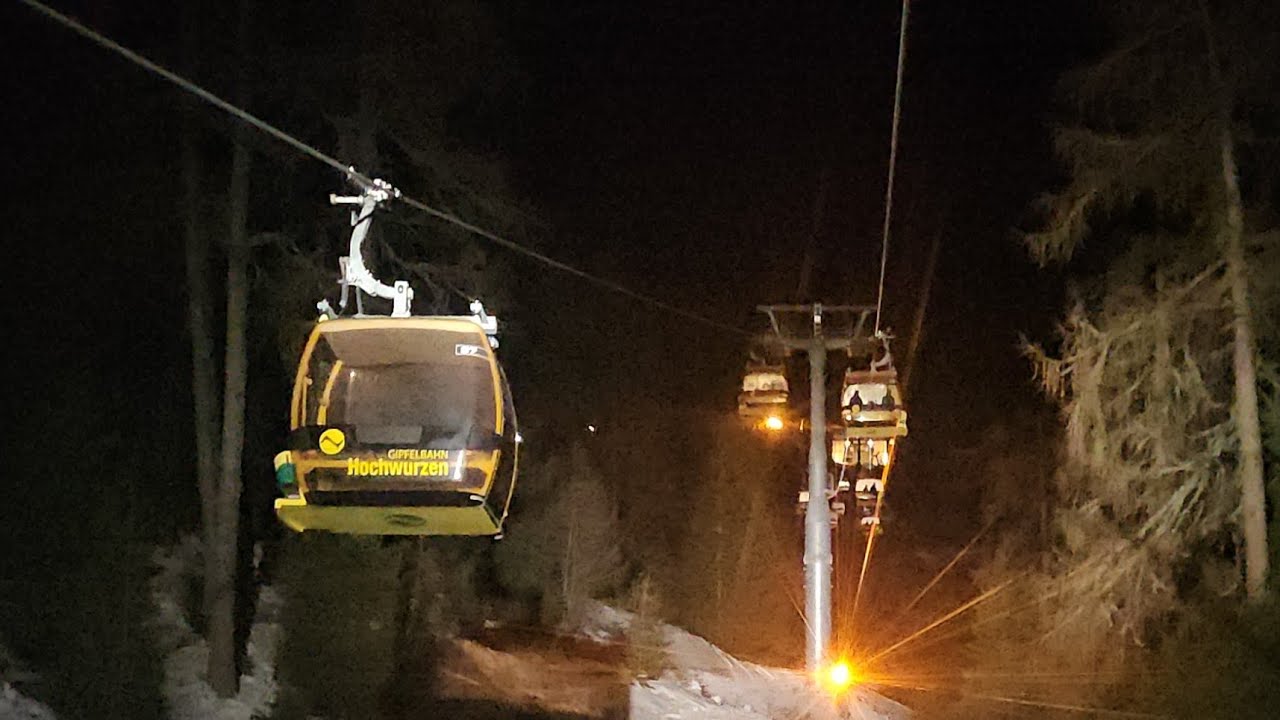 Nightride: Gipfelbahn Hochwurzen (GD10) - Bergfahrt im Nachtbetrieb