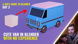 Super cute van model tutorial for Beginners in Blender 2024