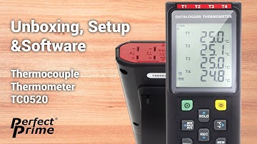 PerfectPrime Thermocouple Thermometer TC0520 Unboxing, Setup and Software