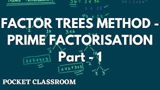 Factor Trees Method - Prime Factorisation - Part 1 || Grade 6